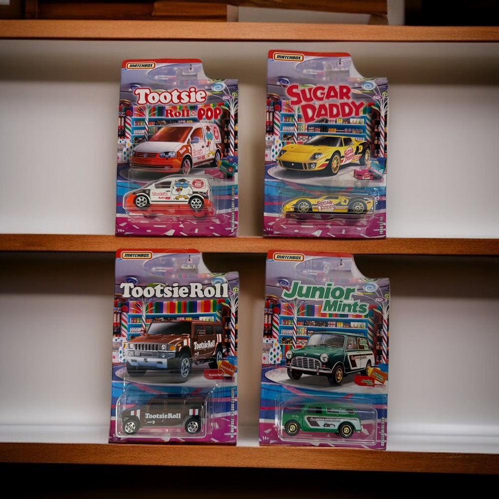 2019‎ 4 Matchbox Tootsie Roll Pop Tootsie Roll Sugar Daddy Junior Mints Toy Cars